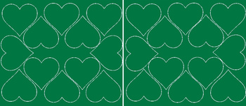 Naklejki serca walentynki 7 cm naklejka 24 sztuki zielony matowy