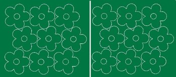 Naklejka na ścianę kwiaty naklejki kwiatki 18 szt zielony matowy