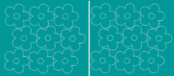 Naklejka na ścianę kwiaty kwiatki 18 sztuk turkusowy połysk