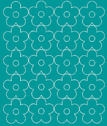 Naklejka na ścianę kwiaty kwiatki 20 sztuk turkusowy połysk