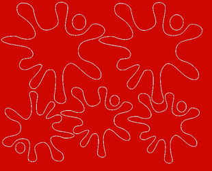 Naklejka maskująca naklejki kleksy czerwony matowy 70 mikronów.