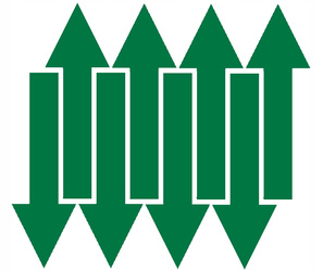 Naklejka strzałki 30x10 cm 8 sztuk naklejki zielony z połyskiem