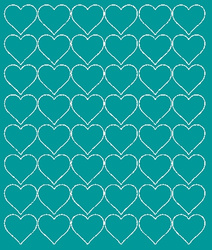 Naklejki serca walentynki 3 cm naklejka 48 szt turkusowy połysk