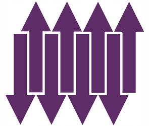 Naklejka strzałki 30x10 cm 8 sztuk naklejki fioletowy połysk