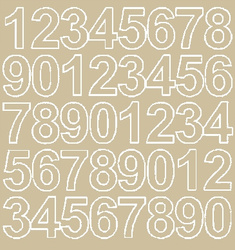 Naklejka cyfry samoprzylepne 3,5 cm naklejki beżowy z połyskiem