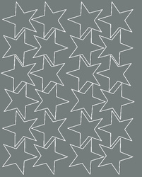 Naklejki gwiazdki 12 cm gwiazdy samoprzylepne 24 szt. szary z połyskiem