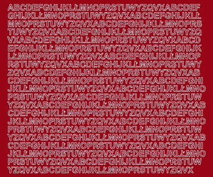 Naklejka litery samoprzylepne 7 mm ciemno czerwony matowy