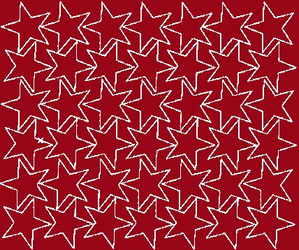 Naklejki gwiazdki 4 cm gwiazdy samoprzylepne 42 szt. ciemno czerwony matowy