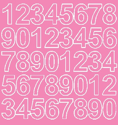 Naklejka cyfry samoprzylepne 3,5 cm naklejki różowy z połyskiem