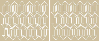 Naklejka strzałki 5x3cm 72 sztuki naklejki beżowy z połyskiem