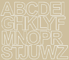 Naklejka litery samoprzylepne 4,5 cm naklejki beżowy matowy