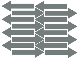 Naklejka strzałki 20x7 cm 16 sztuk naklejki szary z połyskiem
