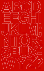 Naklejka litery samoprzylepne 12 cm naklejki czerwone matowe