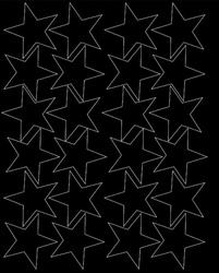 Naklejki gwiazdki 12 cm gwiazdy samoprzylepne 24 szt. czarny z połyskiem