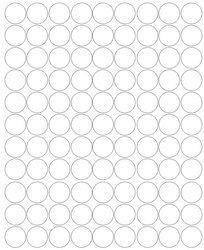 Kółka grochy samoprzylepne 2 cm przezroczyste połysk 99 szt.