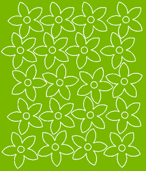 Naklejki na ścianę kwiatki 20 szt. limonkowy zielony z połyskiem