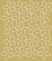 Naklejka na ścianę  kwiaty naklejki kwiatki 20 szt złoty połysk