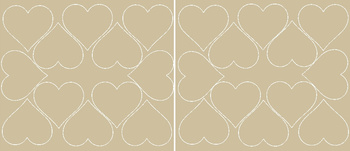 Naklejki serca walentynki 7 cm naklejka 24 sztuki beżowy połysk