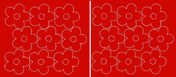 Naklejka na ścianę kwiaty naklejki kwiatki 18 szt czerwony matowy