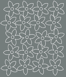 Naklejka na ścianę okno kwiaty kwiatki 20 sztuk szary matowy