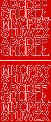 Naklejka litery samoprzylepne 3,5 cm naklejki czerwony matowy