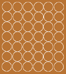 Naklejki koła 3 cm kółka grochy kropki 42 szt. miedziany z połyskiem