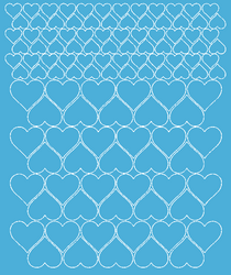 Serca naklejki na rower kask okna ściany 116 szt. jasnoniebieski z połyskiem