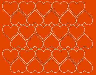 Naklejki serca walentynki 4 cm 30 sztuk pomarańczowy połysk