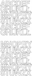 Naklejka litery samoprzylepne 3,5 cm naklejki biały matowy