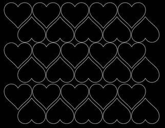 Naklejki serca walentynki 4 cm naklejka 30 szt. czarny połysk