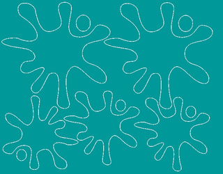 Naklejka maskująca naklejki kleksy turkusowy z połyskiem