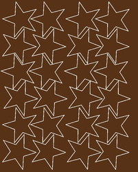 Naklejki gwiazdki 12 cm gwiazdy samoprzylepne 24 szt. brązowy z połyskiem