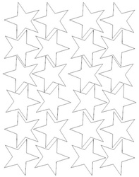 Naklejki gwiazdki 12 cm gwiazdy samoprzylepne 24 szt. biały z połyskiem