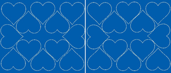 Naklejki serca walentynki 7 cm naklejka 24 szt niebieski matowy