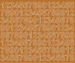 Naklejki cyfry samoprzylepne 2 cm miedziany matowy