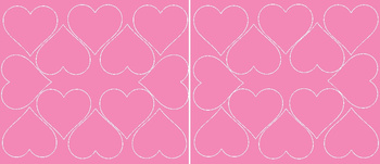 Naklejki serca walentynki 7 cm naklejka seduszko 24 sztuki różowy połysk