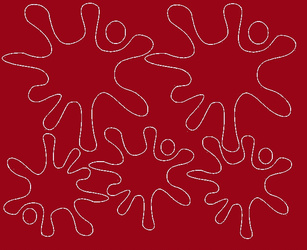 Naklejka maskująca naklejki kleksy ciemno czerwony z połyskiem