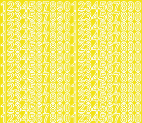 Naklejka cyfry samoprzylepne 1,5 cm naklejki żółty z połyskiem