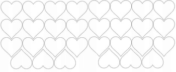 Naklejki serca walentynki 6 cm naklejka 30 sztuk biały z połyskiem.