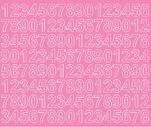 Naklejka cyfry samoprzylepne 2 cm naklejki różowy matowy