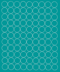 Naklejka koła 4 cm naklejki kółka grochy kropki 99 sztuk turkusowy połysk