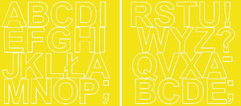 Naklejka litery samoprzylepne 5 cm naklejki żółty z połyskiem