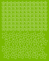 Kwiaty naklejki na rower kask okna ściany 120 szt. limonkowy zielony z połyskiem