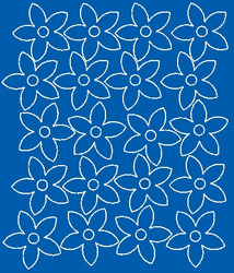 Naklejka na ścianę okno kwiaty kwiatki 20 sztuk niebieski połysk