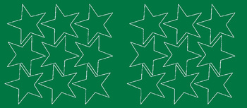Naklejki gwiazdki 8 cm gwiazdy samoprzylepne 18 szt. zielony z połyskiem