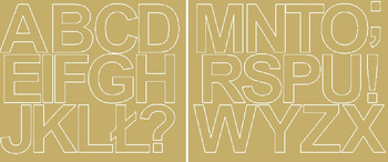 Naklejka litery samoprzylepne 6 cm naklejki złoty matowy