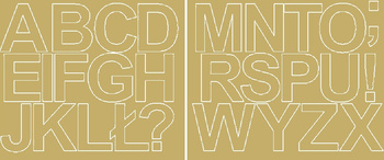 Naklejka litery samoprzylepne 6 cm naklejki złoty z połyskiem