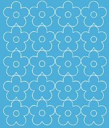 Naklejki na ścianę kwiatki 20 szt. jasnoniebieski matowy