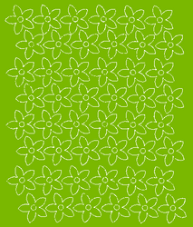 Naklejki na ścianę kwiatki 48 szt. limonkowy zielony matowy