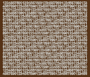 Naklejka cyfry samoprzylepne 7 mm naklejki brązowy matowy